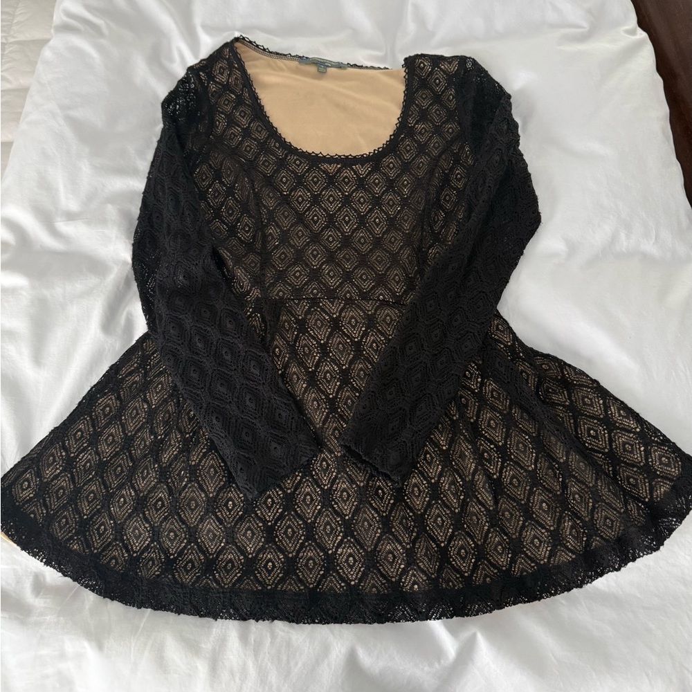 Black Lace top by Catherine Malandrino size Small